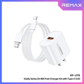 REMAX - RP-U119 Type-C Kiddy Series Fast Charger Set (18W) - White